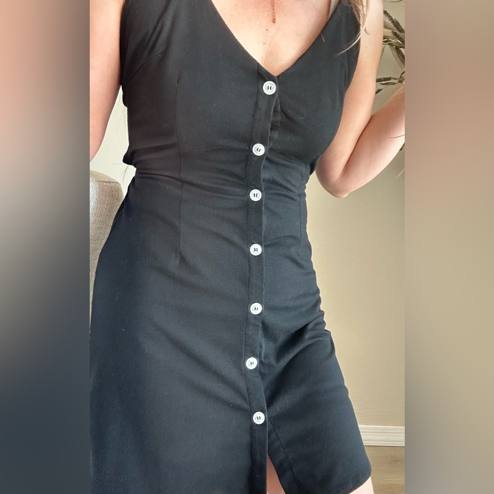 Berydress Black Backless Tie Mini Dress
